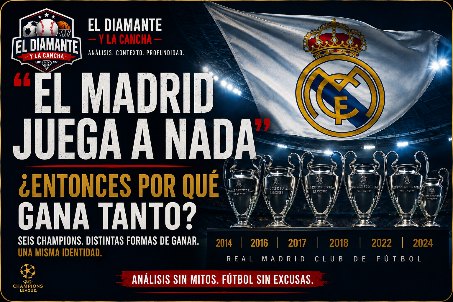 El Real Madrid juega a nada: análisis de su identidad y de seis Champions ganadas entre 2014 y 2024