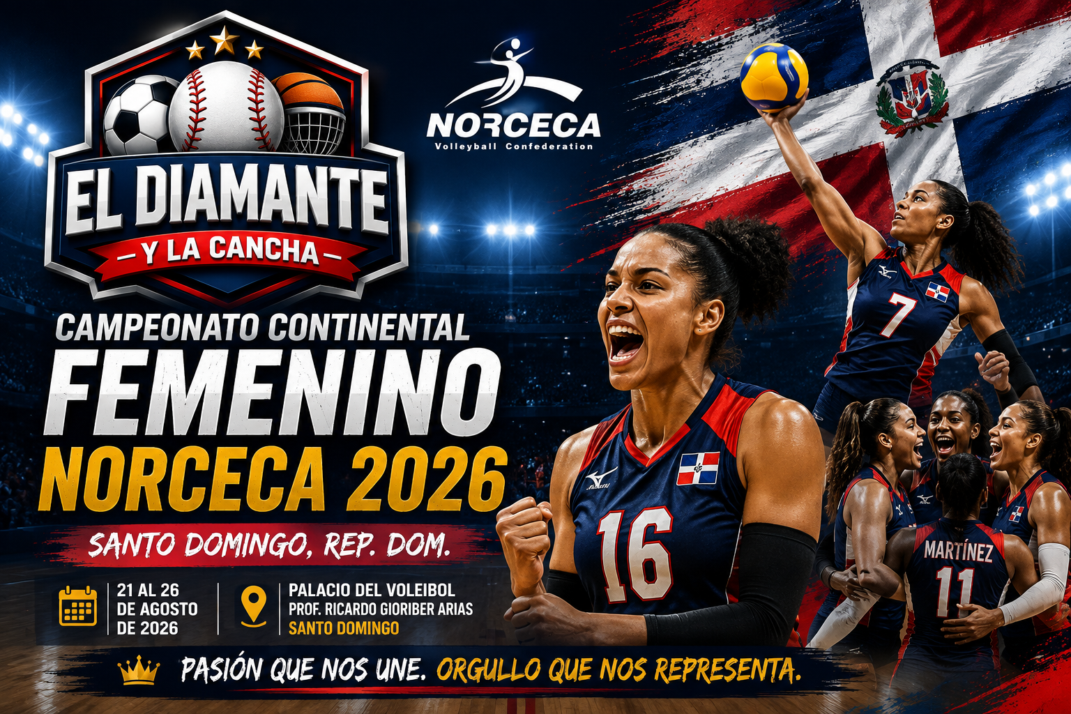 Reinas del Caribe en el Campeonato Continental Femenino NORCECA 2026 en Santo Domingo