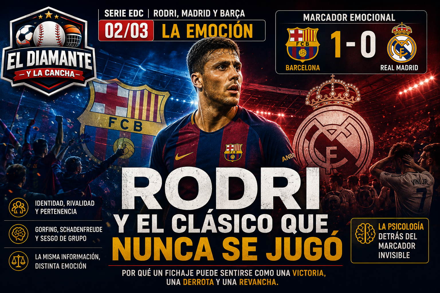 Rodri y el Clásico que nunca se jugó entre Barcelona y Real Madrid