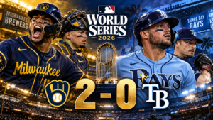 Serie Mundial 2026: Milwaukee domina 2–0, pero Tampa Bay ha estado a dos carreras de cambiar la historia